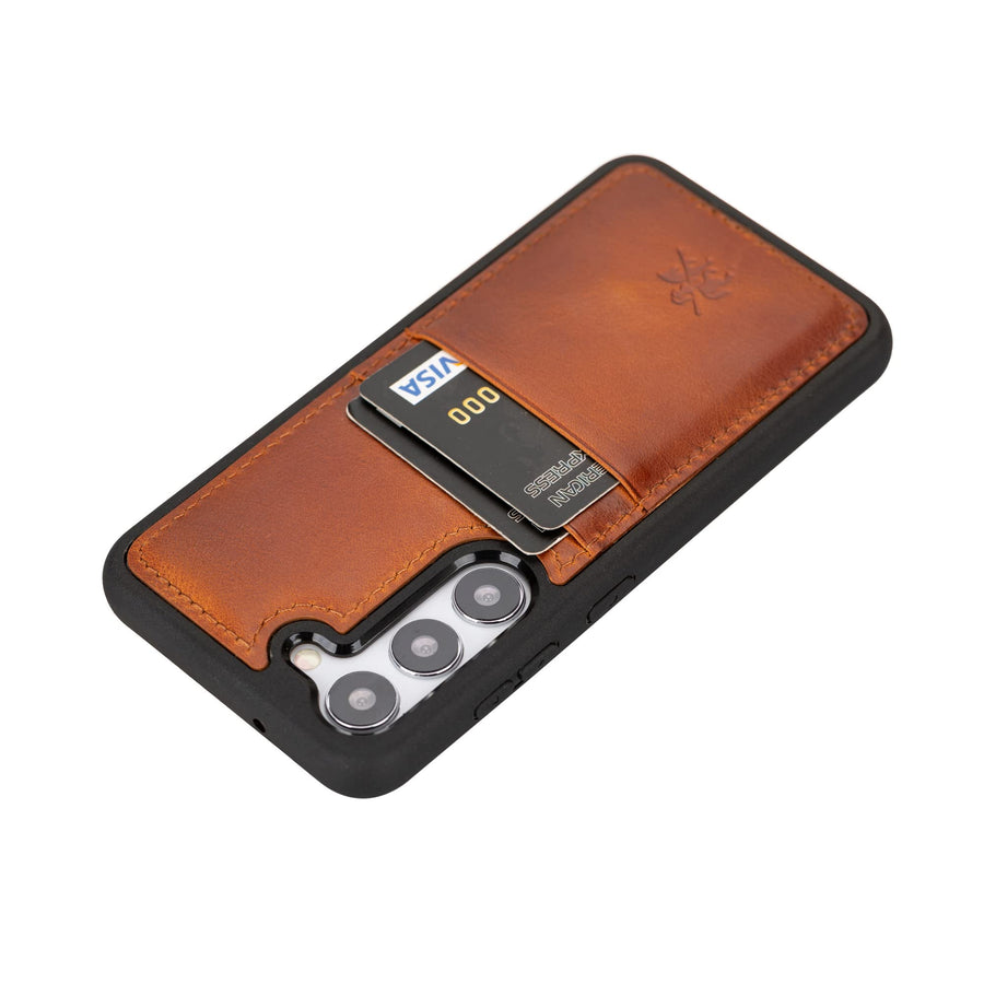 Funda tipo billetera de cuero Capri Snap On para Samsung Galaxy S23