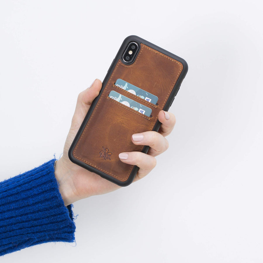 Funda tipo billetera de cuero Cosa Snap On para iPhone XS Max