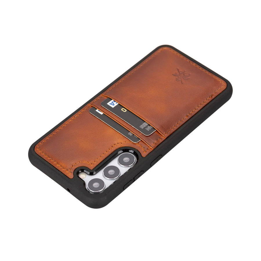 Funda tipo billetera de cuero Capri Snap On para Samsung Galaxy S23 Plus