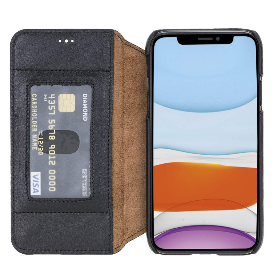 Estuche tipo billetera de cuero con bloqueo RFID Venice para iPhone 11