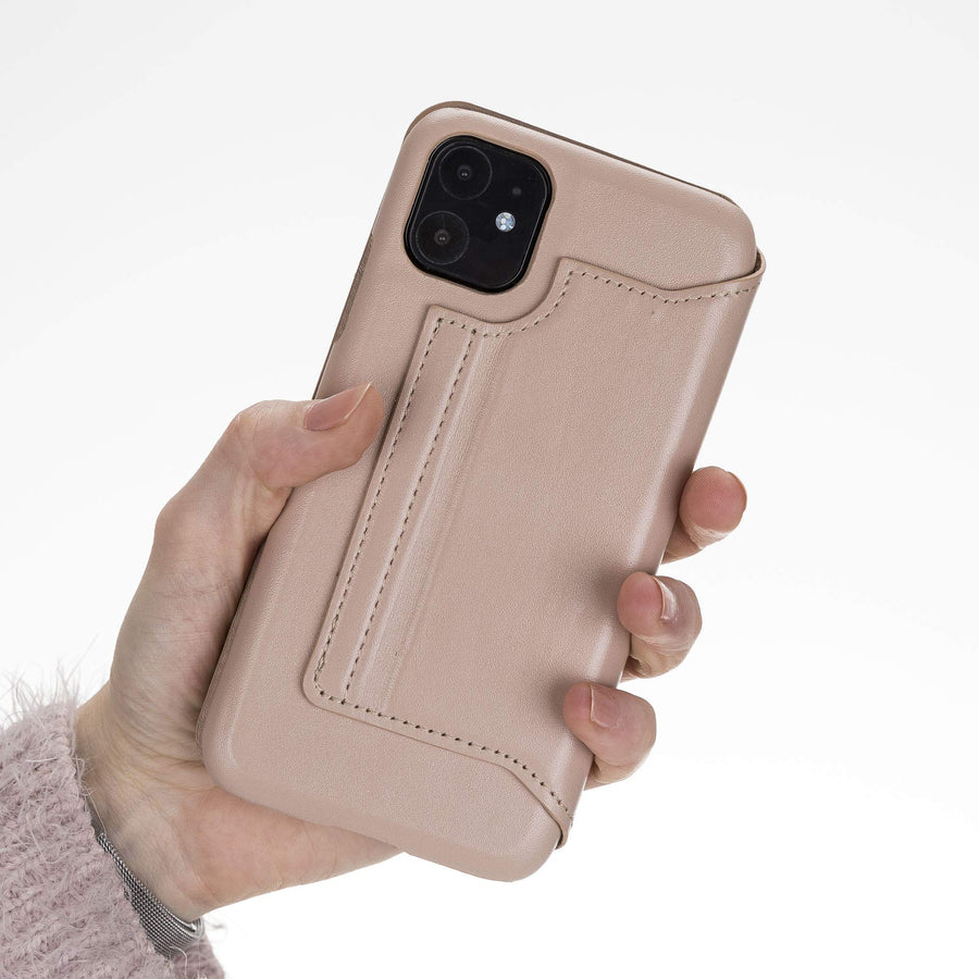 Estuche tipo billetera de cuero con bloqueo RFID Venice para iPhone 11