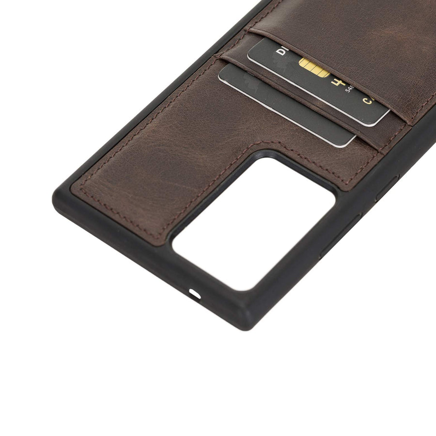 Funda tipo billetera de cuero Capri Snap On para Samsung Galaxy Note 20 Ultra