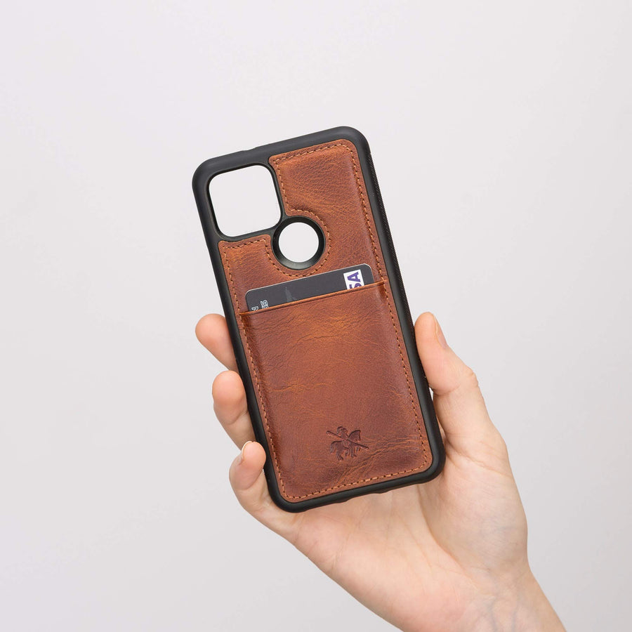 Funda tipo billetera de cuero Capri Snap On para Google Pixel 5