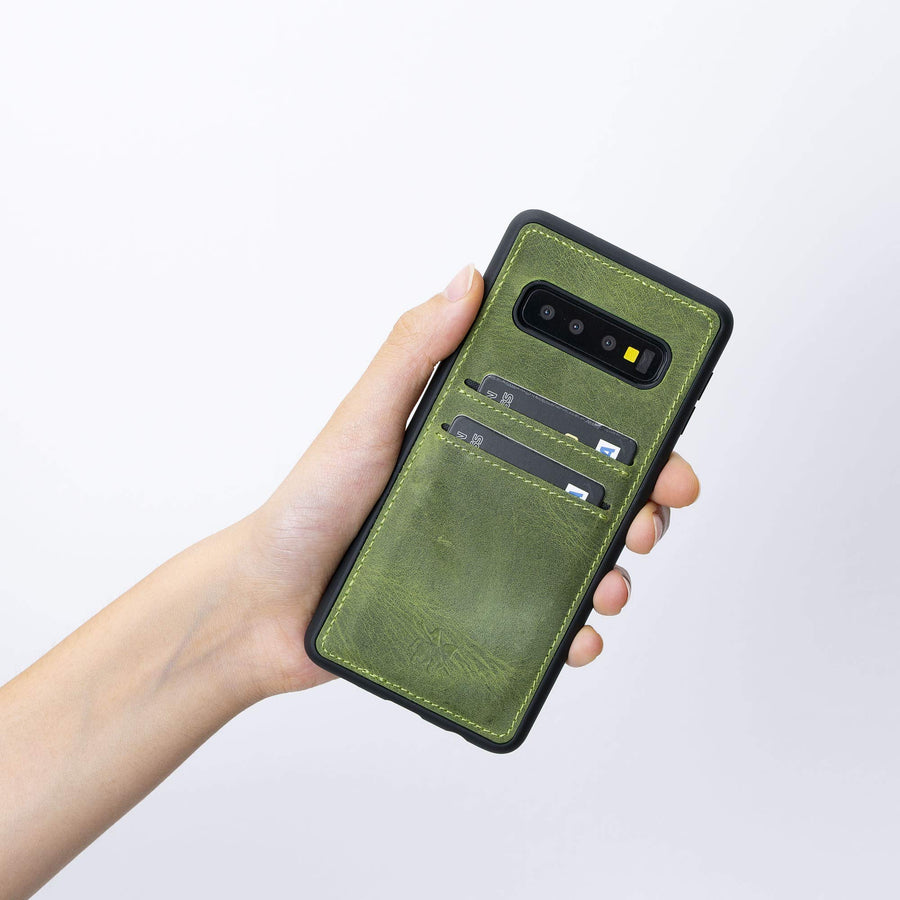 Funda tipo billetera de cuero Cosa Snap On para Samsung Galaxy S10 Plus