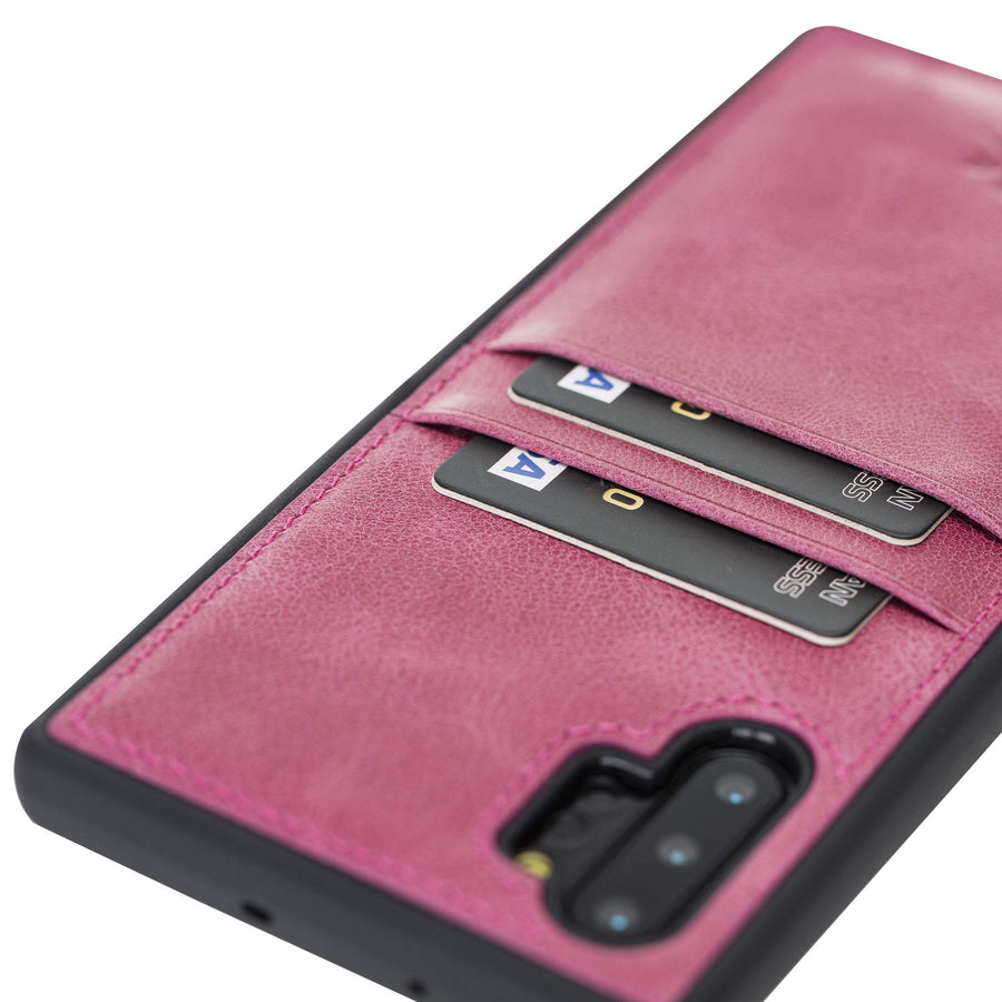 Funda tipo billetera de cuero Capri Snap On para Samsung Galaxy Note 10 Plus