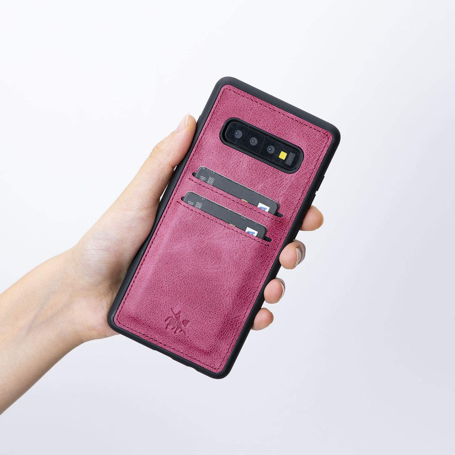 Funda tipo billetera de cuero Cosa Snap On para Samsung Galaxy S10 Plus