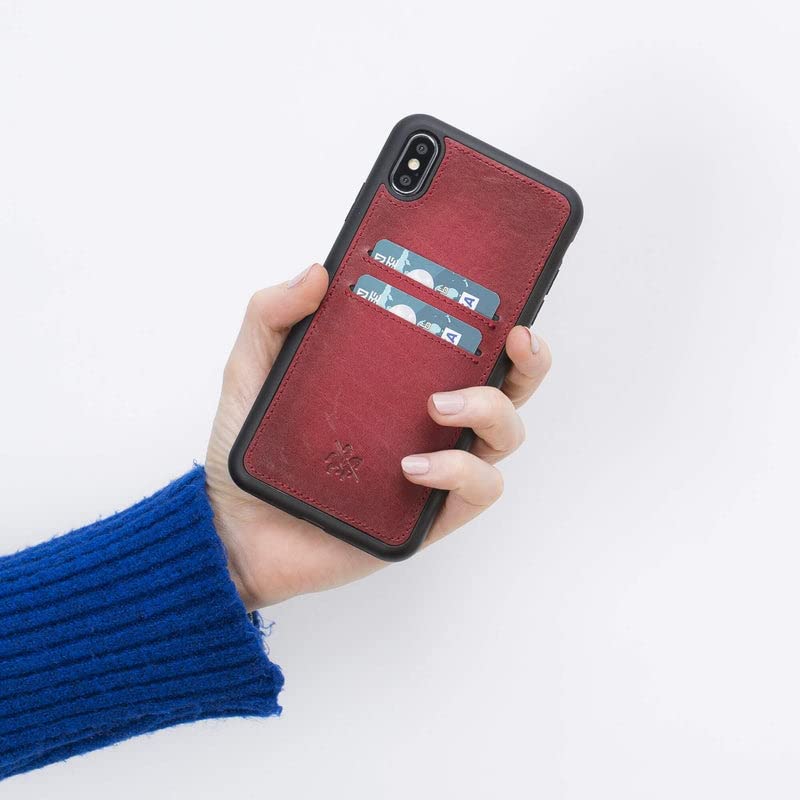 Funda tipo billetera de cuero Cosa Snap On para iPhone XS Max