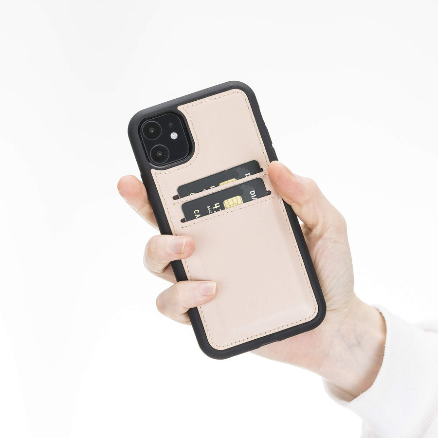 Funda tipo billetera de cuero Cosa Snap On para iPhone 11