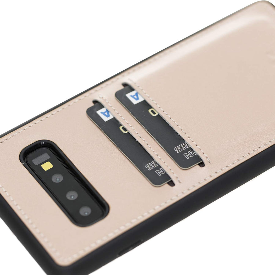 Funda tipo billetera de cuero Cosa Snap On para Samsung Galaxy S10 Plus