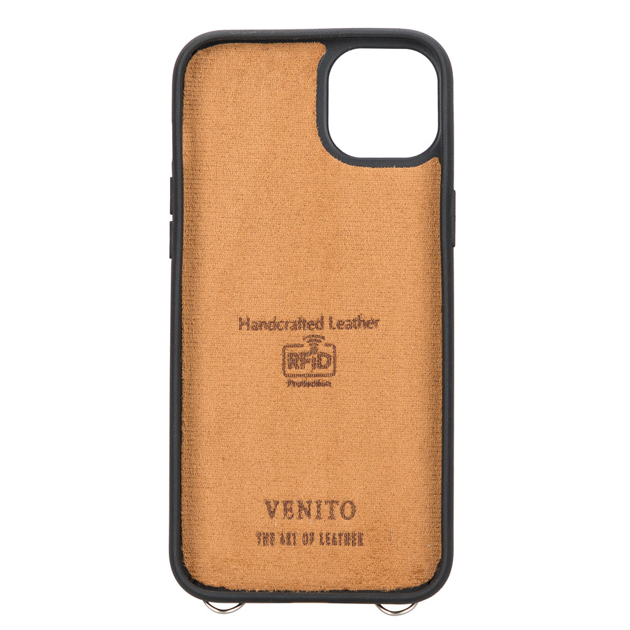 Fermo Funda de cuero para teléfono con billetera cruzada para iPhone 14 Plus