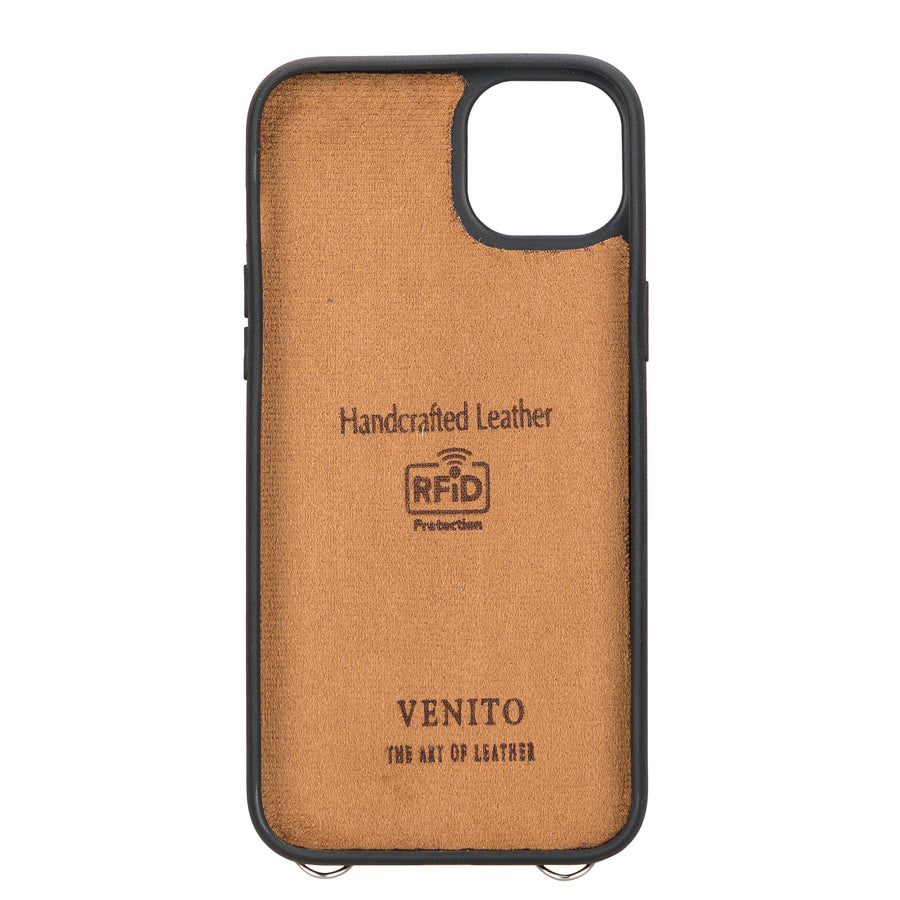 Fermo Funda de cuero para teléfono con billetera cruzada para iPhone 14 Plus