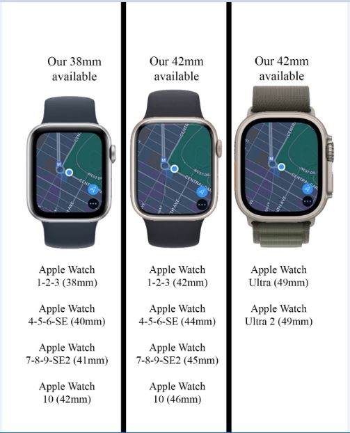 Correa delgada de cuero Messina para Apple Watch