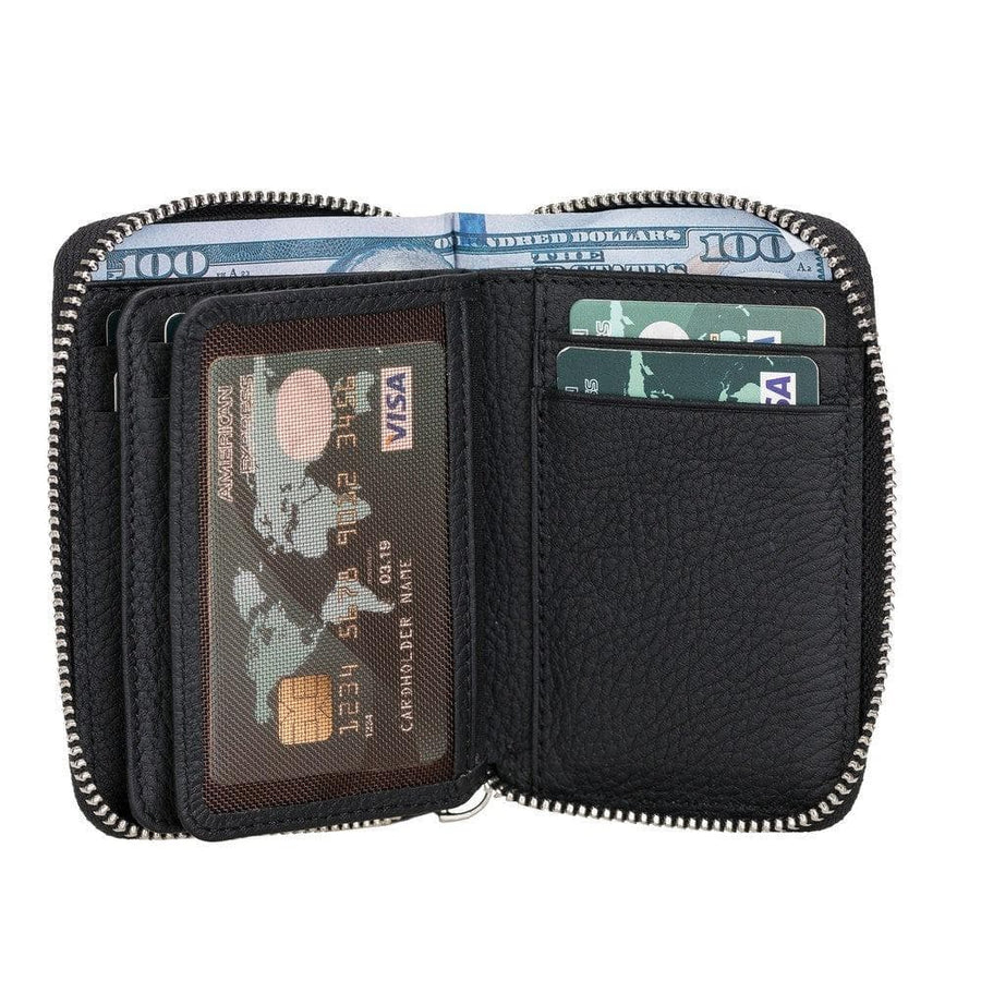 Elvis Genuine Leather Zipper Wallet