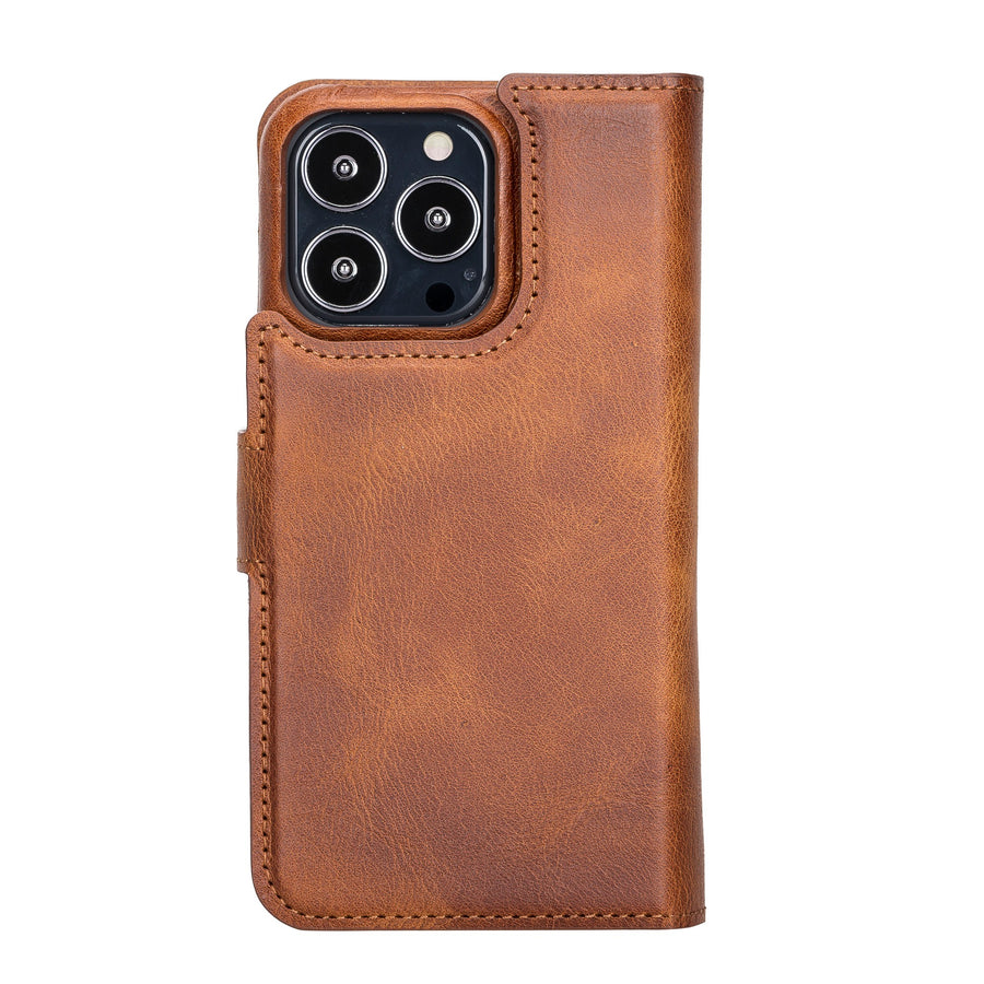 Funda tipo billetera de cuero con bloqueo RFID Florence para iPhone 13 Pro