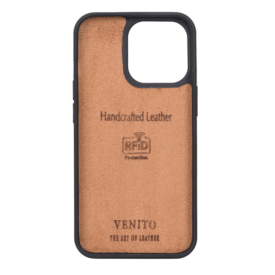 Venito Ravenna Slim Magic Leather Wallet Case for iPhone 13 Pro Coffee Brown